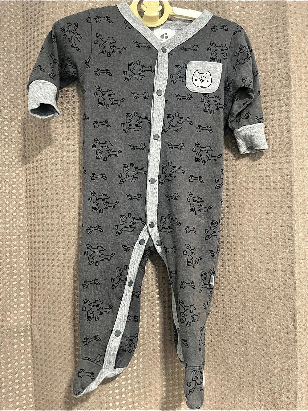 Joe Fresh Baby Fox Footie Organic Cotton Baby 3-6M Like New